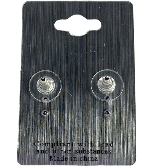 Cubic Zirconia Earrings Drop Stud - Picture 3 of 4